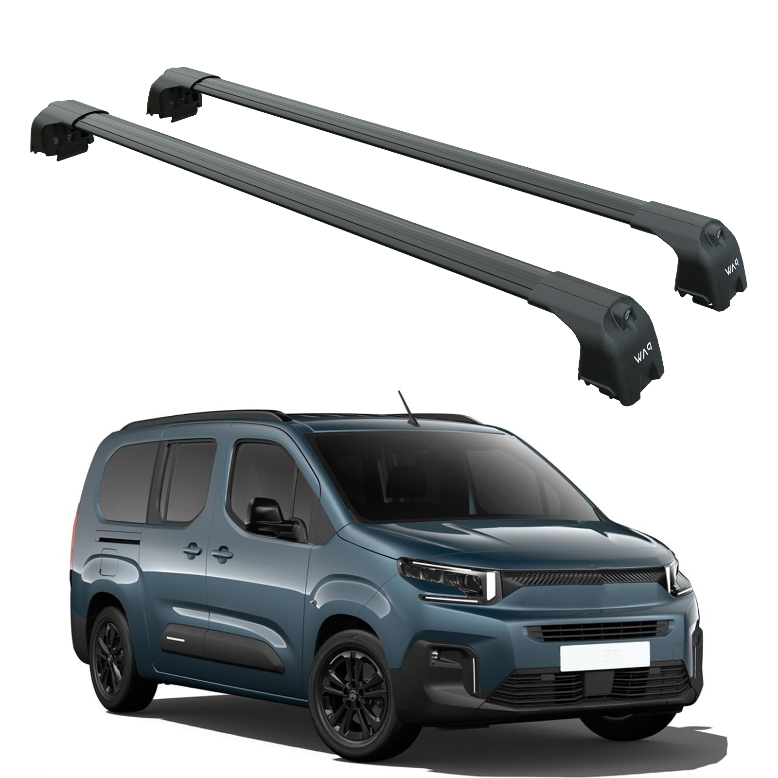 For Citroen Berlingo 2023-2025 Roof Rack System, Aluminum Cross Bar, Flush Rail, Black For Citroen Berlingo 2023-2025 Roof Rack System, Aluminum Cross Bar, Flush Rail, Black